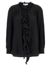Victoria Beckham 'ruffle' Blouse In Black