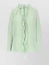 Victoria Beckham Ruffled Crepe De Chine Shirt