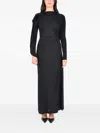 Victoria Beckham Ruffled-detail Maxi Dress In Black