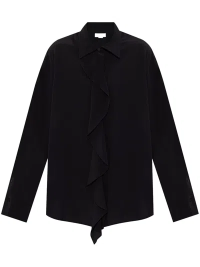 VICTORIA BECKHAM RUFFLED SILK BLOUSE