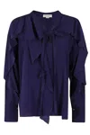 Victoria Beckham Romantic Draped Silk Blouse