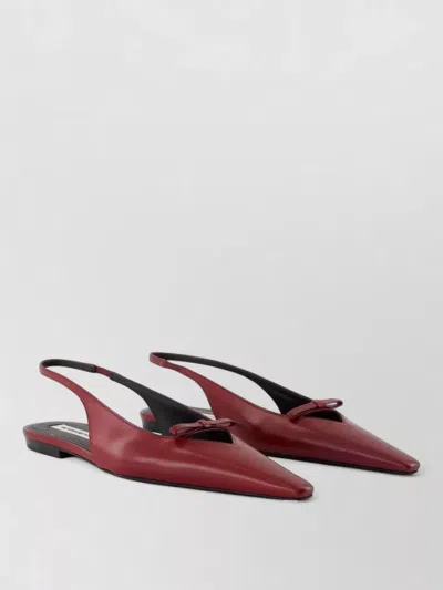 Victoria Beckham Sandals Mule Slingback Bow Detail In Brown