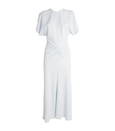 Victoria Beckham Satin Bela Midi Dress In White