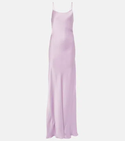Victoria Beckham Satin Gown In Purple