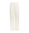 VICTORIA BECKHAM SATIN MONOGRAM TROUSERS