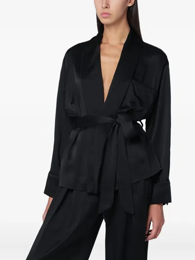 VICTORIA BECKHAM SATIN PYJAMA BLOUSE