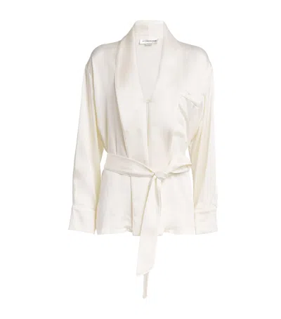 VICTORIA BECKHAM SATIN WRAP BLOUSE