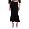Victoria Beckham Vb Body Scalloped Midi Skirt In Black