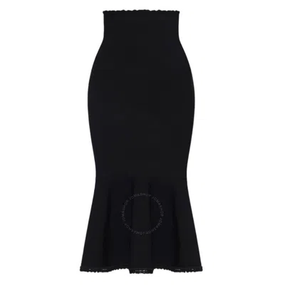 VICTORIA BECKHAM VICTORIA BECKHAM SCALLOP TRIM FLARED SKIRT
