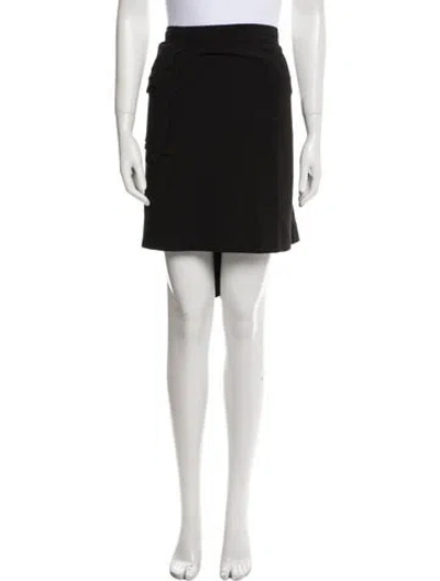 Pre-owned Victoria Beckham Scalloped Accent Mini Skirt W/ Tags In Black
