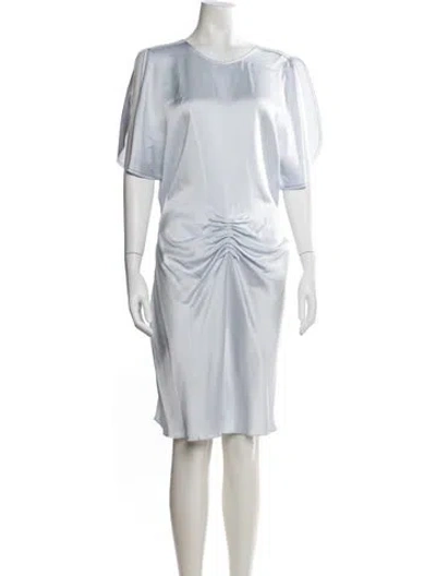 Pre-owned Victoria Beckham Scoop Neck Knee-length Dress W/ Tags In Blue