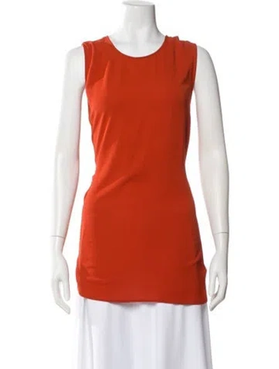 Pre-owned Victoria Beckham Scoop Neck Sleeveless Top In Orange