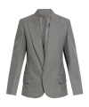 Victoria Beckham Sculptural-sleeve Jacket In Gray