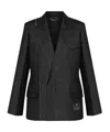 Victoria Beckham Seam-embellished Blazer In Gray