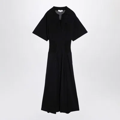 Victoria Beckham Black Semi-transparent Knit Long Dress