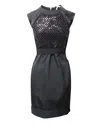 Victoria Beckham Sequin Lined Dress In Black Polyester In Black
