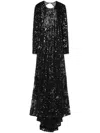 Victoria Beckham Sequined Tulle Gown In Black