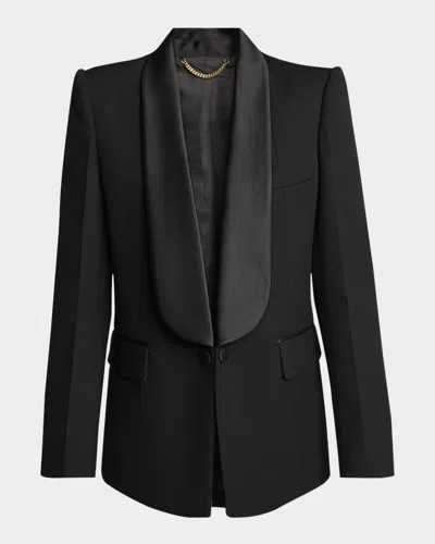Victoria Beckham Shawl Collar Tux Jacket In Black