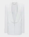 Victoria Beckham Shawl Collar Tux Jacket In Ivory