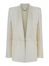 Victoria Beckham White Jacket With Shawl Collar In White