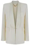 Victoria Beckham White Jacket With Shawl Collar In White