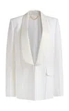 Victoria Beckham Shawl-collar Tuxedo Jacket In Ivory