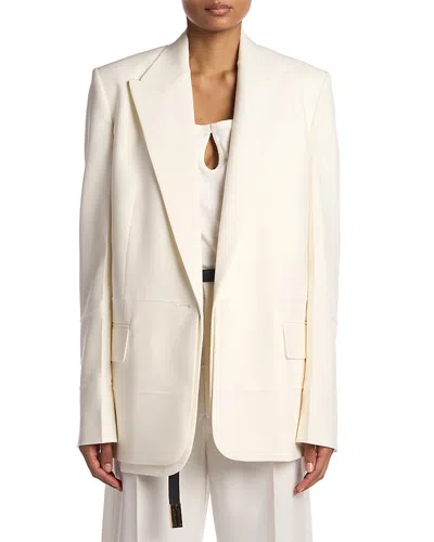 Victoria Beckham Shawl Lapel Jacket In Neutral