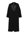 Victoria Beckham Shawl-lapel Slit Coat In Black
