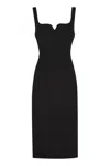 Victoria Beckham Fitted Mini Dress With Shoulder Pads In Black