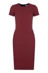 Victoria Beckham Wool-crepe Midi Dress In Red