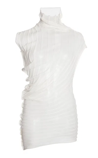 VICTORIA BECKHAM SHEER-KNIT SLEEVELESS TOP