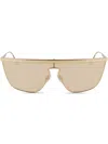 Victoria Beckham Sonnenbrille Mit Shield-gestell In Gold Mirror