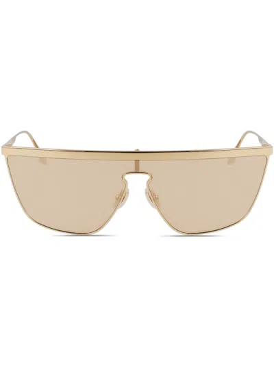 Victoria Beckham Sonnenbrille Mit Shield-gestell In Gold Mirror