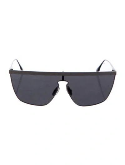 Pre-owned Victoria Beckham Shield Mirrored Sunglasses In Gray