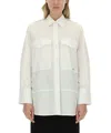 Victoria Beckham Women's Oversize Pocket Shirt In White