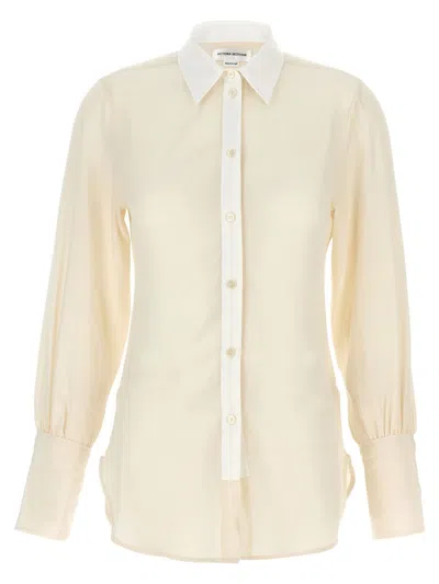 Victoria Beckham Shirt With Contrast Details In White