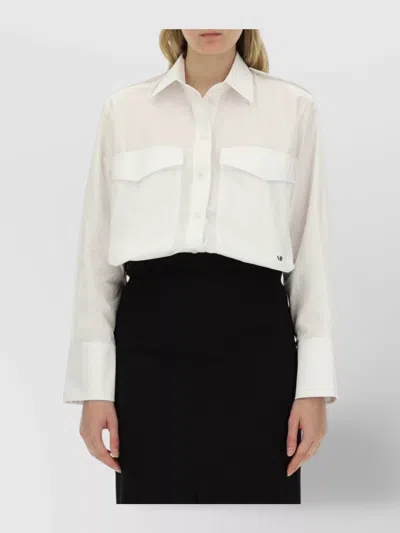 Victoria Beckham Shirt With Long Sleeves And Pockets