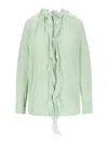Victoria Beckham Ruffled Crepe De Chine Shirt