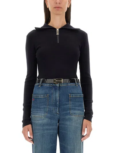 Victoria Beckham Shirt With Zip. In Blue