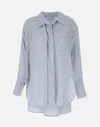 Victoria Beckham Striped Silk And Viscose Shirt In White