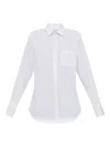 Victoria Beckham White Cotton Shirt With Back Detail In White