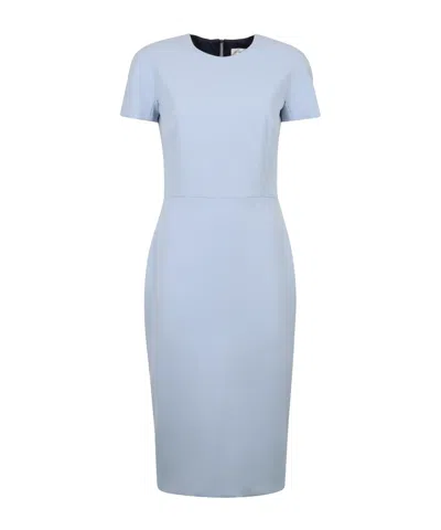 Victoria Beckham Short Sleeve Dress In Blue