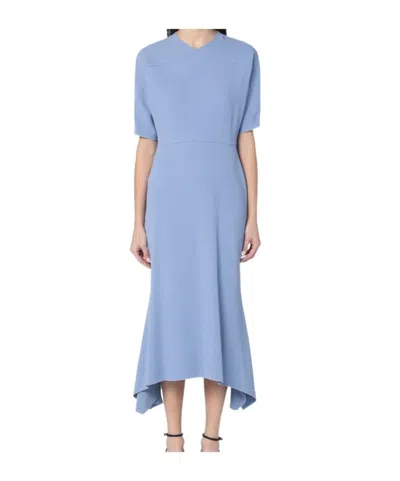 VICTORIA BECKHAM SHORT-SLEEVE MIDI DRESS