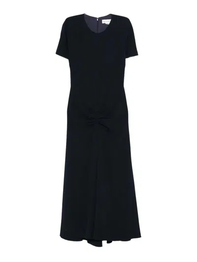Victoria Beckham Short Sleeve Dress In Blue