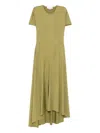 Victoria Beckham Short Sleeve Dress In Green