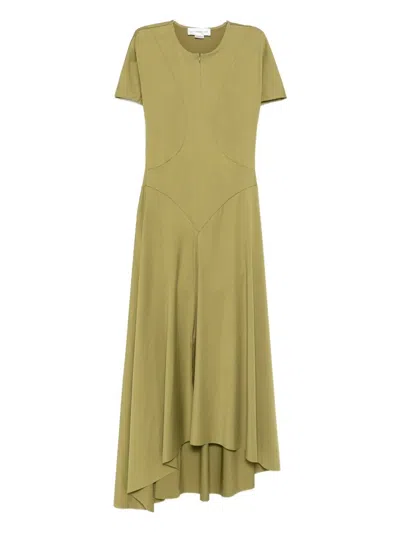Victoria Beckham Short Sleeve Dress In Green