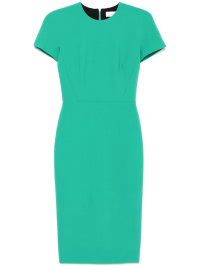 VICTORIA BECKHAM SHORT-SLEEVE MIDI DRESS