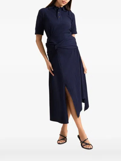 Victoria Beckham Short-sleeve Polo Shirt In Blue