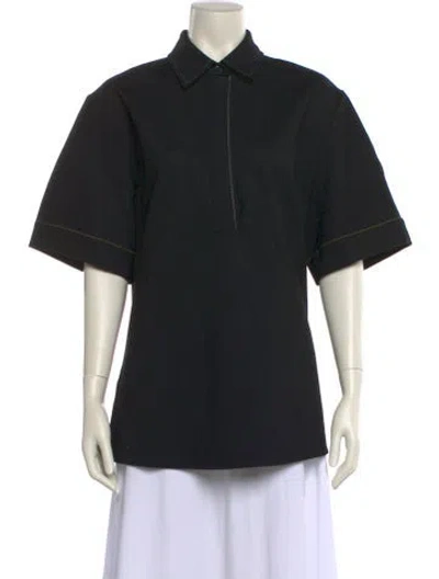 Pre-owned Victoria Beckham Short Sleeve Polo W/ Tags In Black