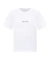 Victoria Beckham White Crewneck T-shirt With Slogan Print On The Front In Cotton Woman In White
